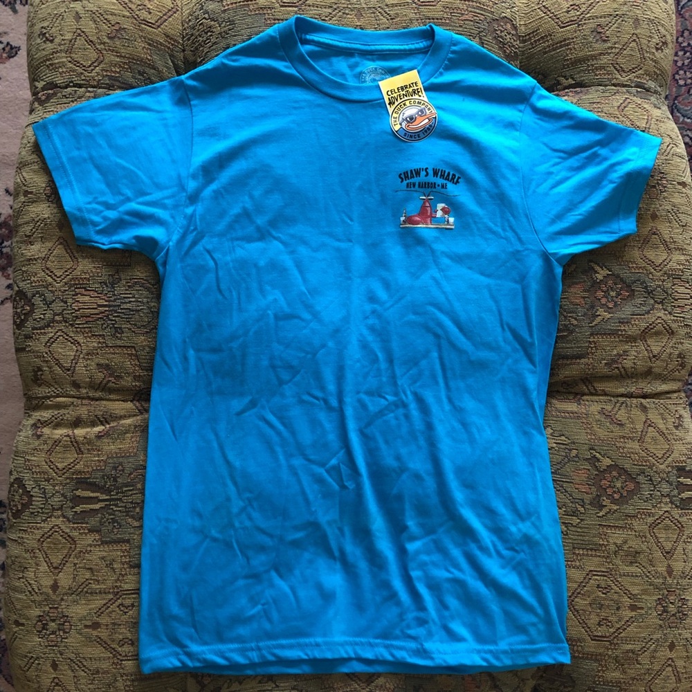 The Duck Company *NWT Bright Turquoise Maine Lobster T-Shirt Size Small
